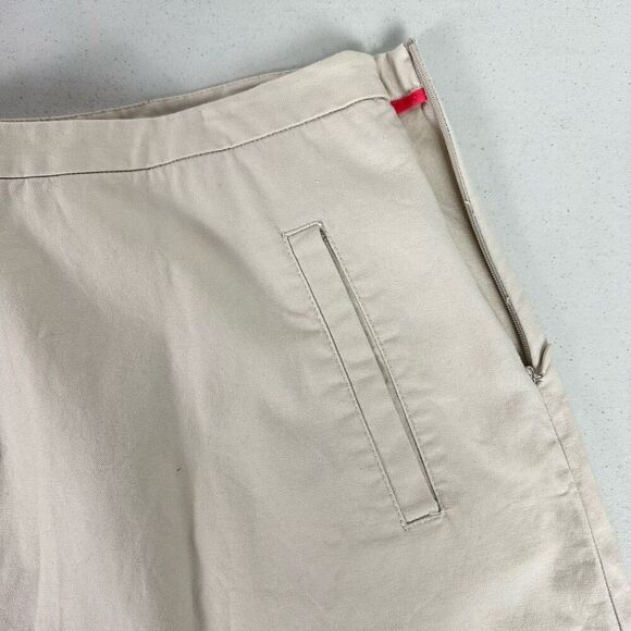 Boden 12S Chino Side Zip Khaki Skirt front pockets - Picture 4 of 6